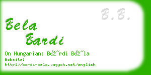 bela bardi business card